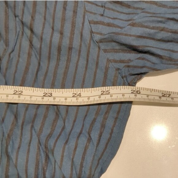 Sz 2 Kaliyana Empire Shirt Blue and Black Stripe - Picture 6 of 7